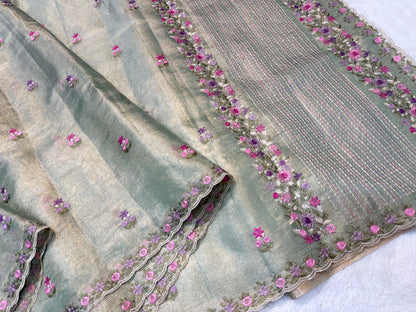 Tissue Kota Designer Embroidery Premium Banarasi