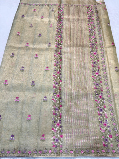 Tissue Kota Designer Embroidery Premium Banarasi