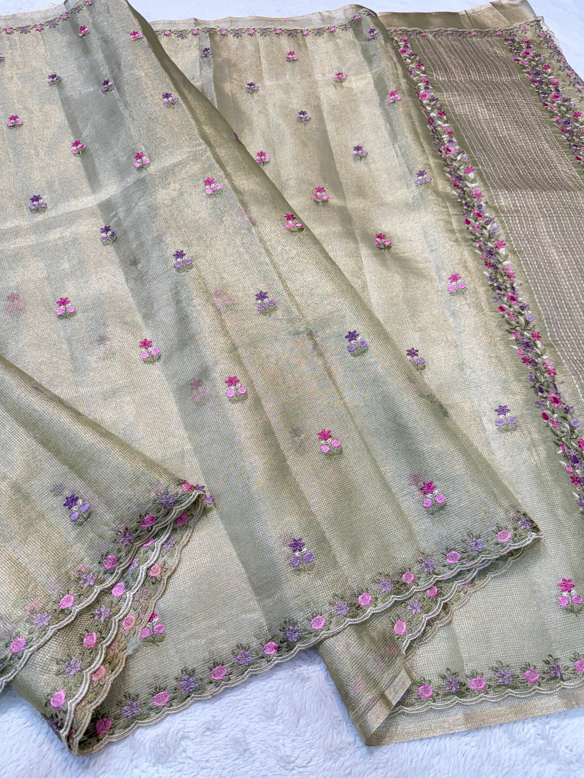 Tissue Kota Designer Embroidery Premium Banarasi