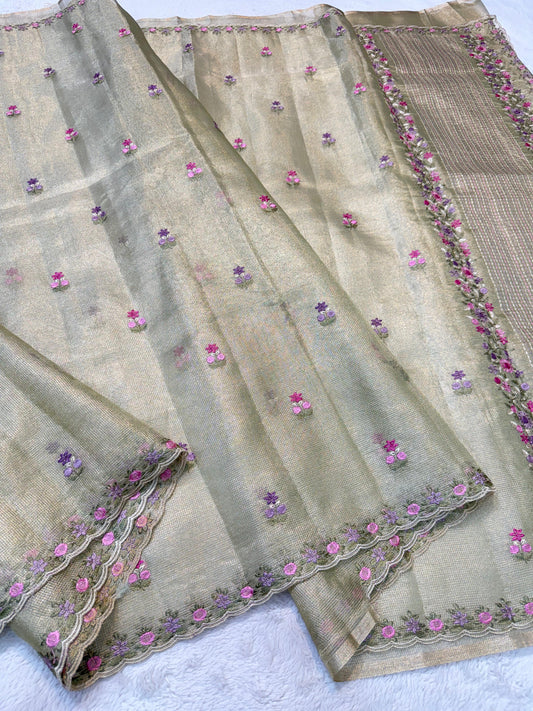 Tissue Kota Designer Embroidery Premium Banarasi