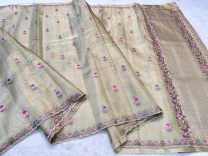 Tissue Kota Designer Embroidery Premium Banarasi