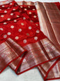 Red Viscose Premium Banarasi Saree