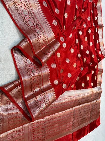 Red Viscose Premium Banarasi Saree