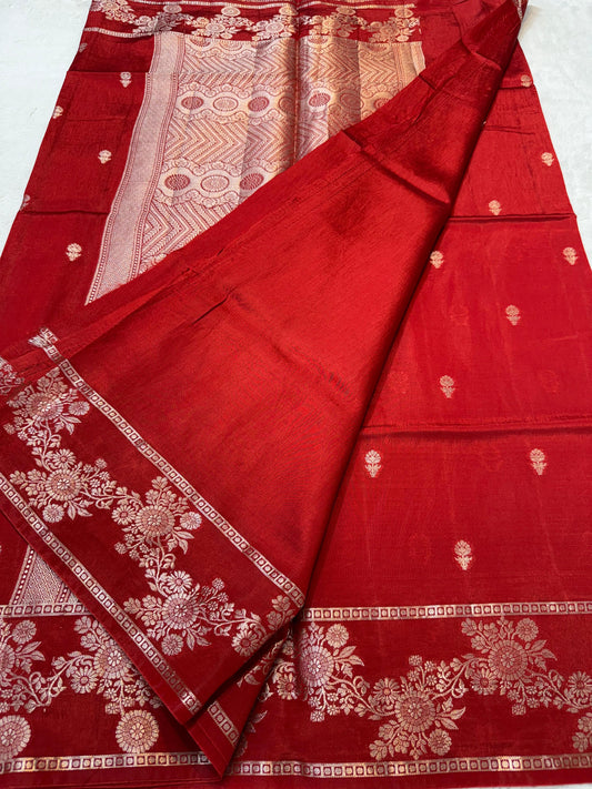 Red Raw Mango Premium Banarasi Saree