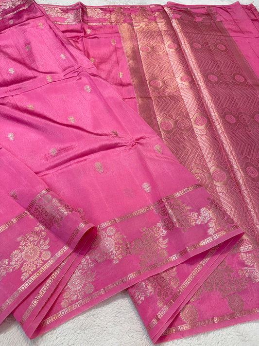 Pink Raw Mango Premium Banarasi Saree