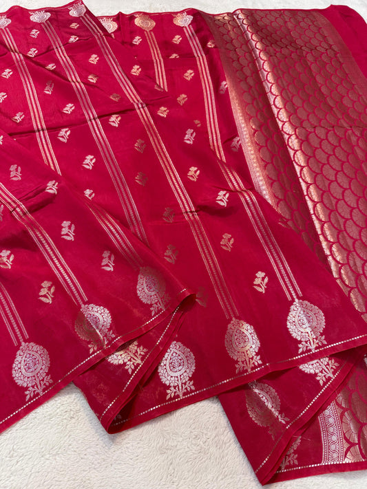 Maharani Raw Mango Premium Banarasi Saree