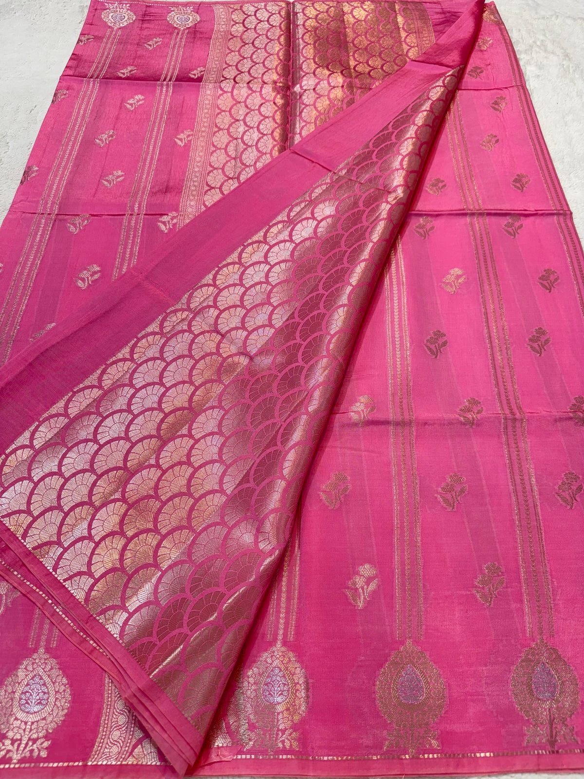 Pink Raw Mango Premium Banarasi Saree