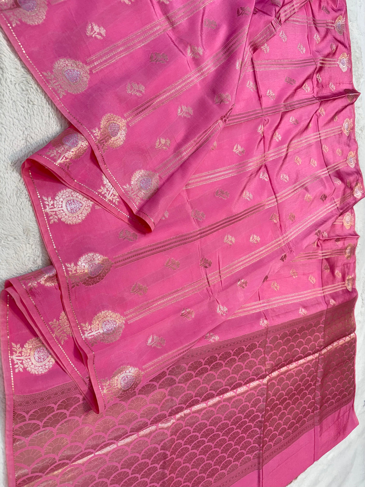 Pink Raw Mango Premium Banarasi Saree