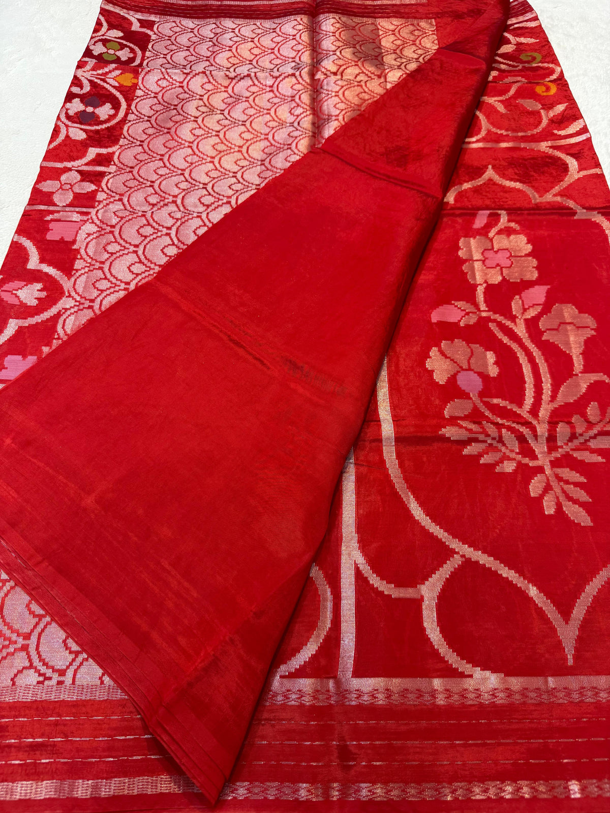 Red Viscose Premium Banarasi Saree