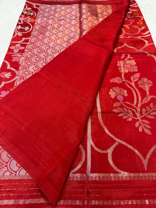 Red Viscose Premium Banarasi Saree