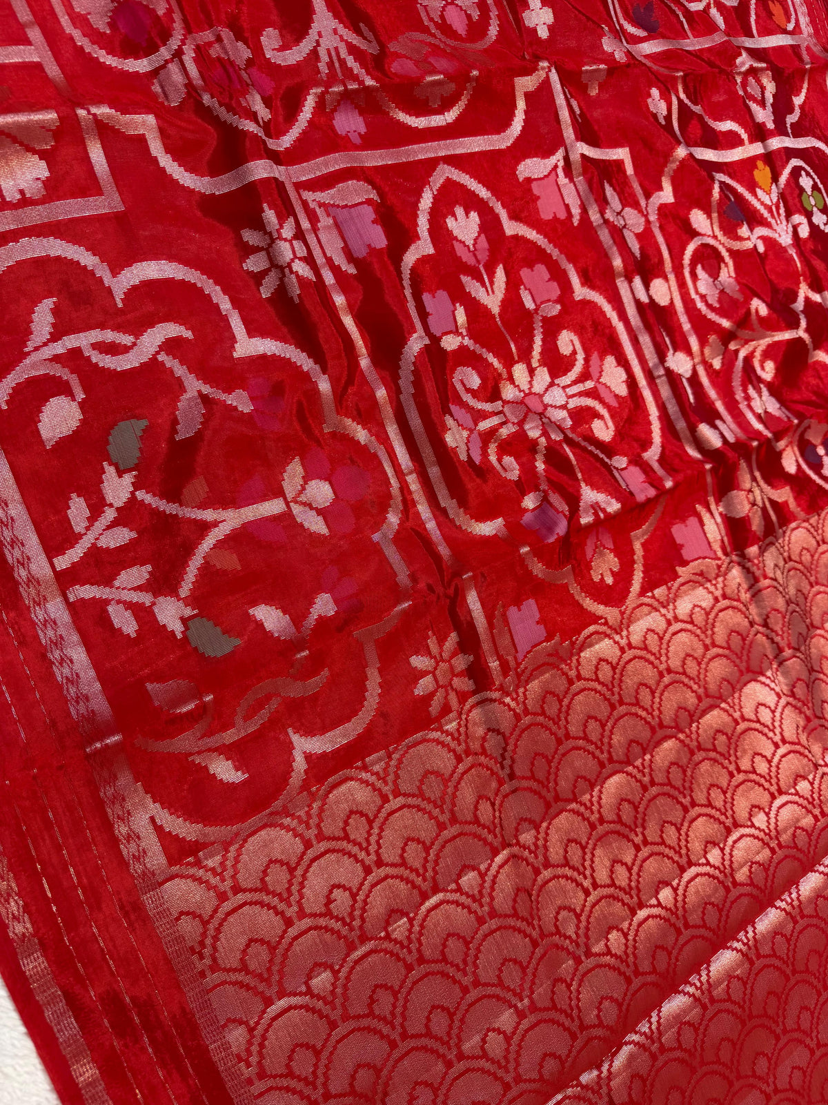 Red Viscose Premium Banarasi Saree