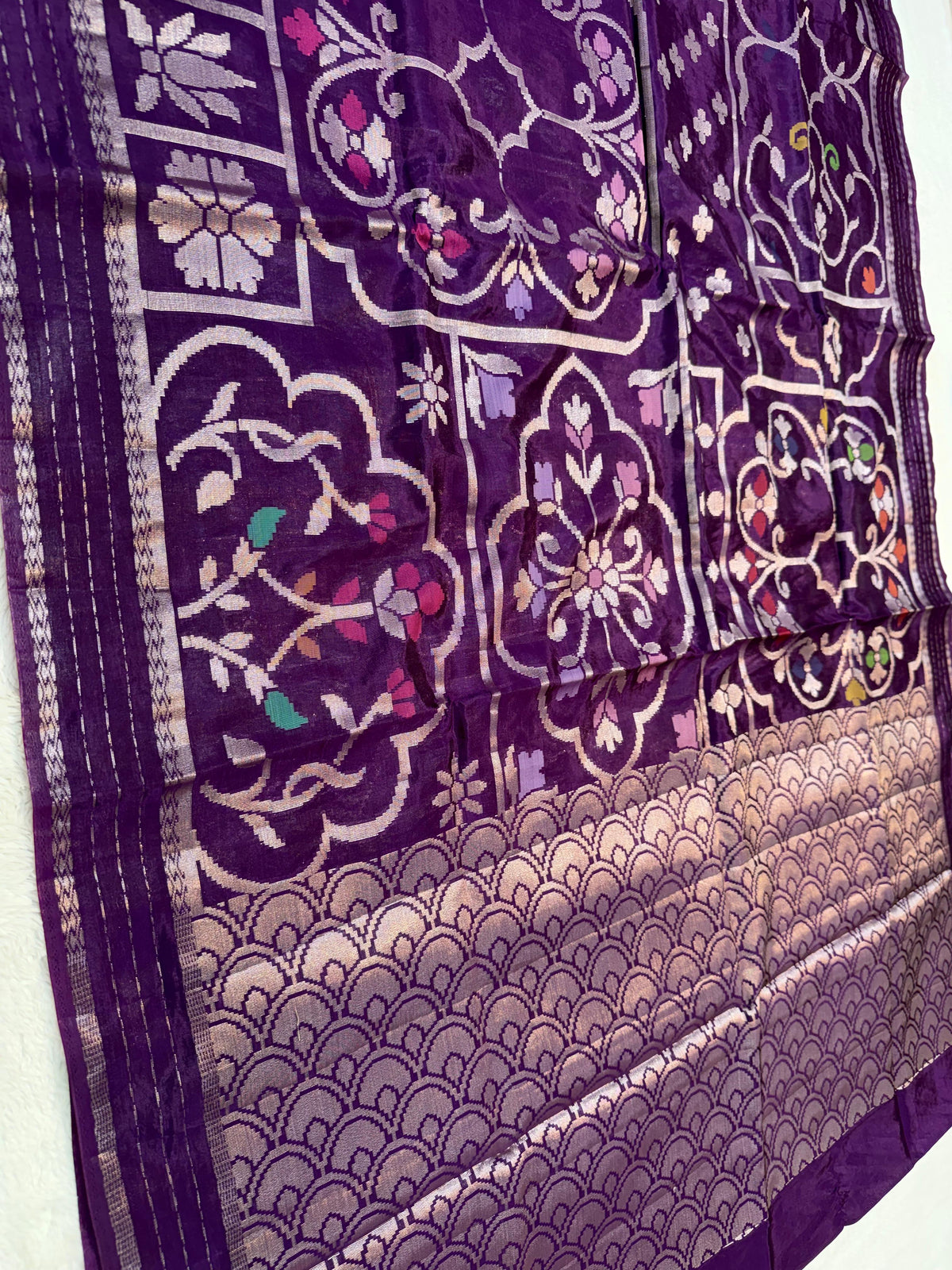 Purple Viscose Premium Banarasi Saree
