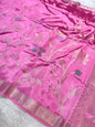 Pink Viscose Paithani Premium Banarasi Saree