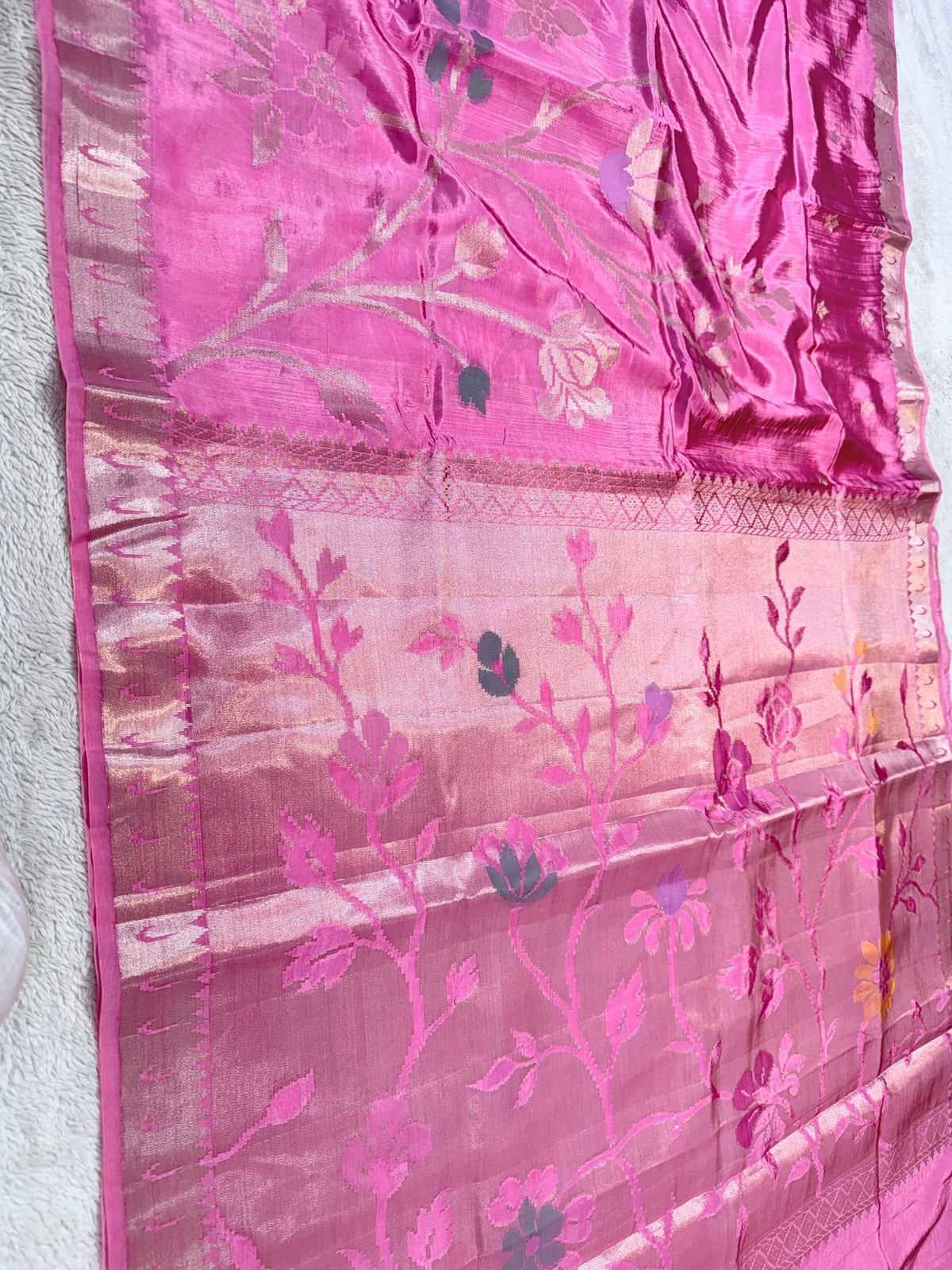 Pink Viscose Paithani Premium Banarasi Saree