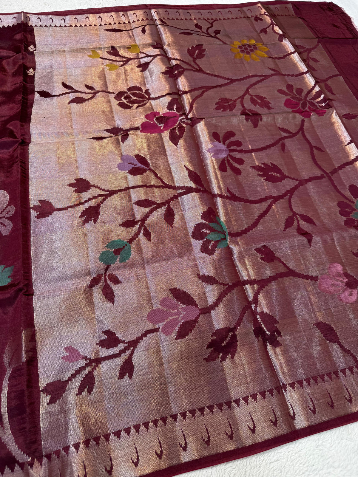 Wine Viscose Paithani Premium Banarasi Saree