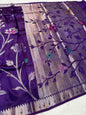 Purple Viscose Paithani Premium Banarasi Saree