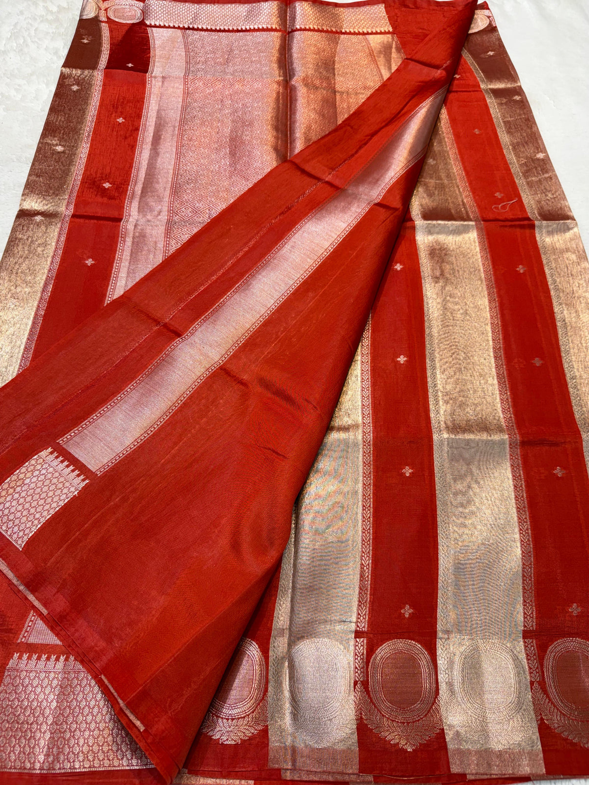 Orange Raw Mango Premium Banarasi Saree