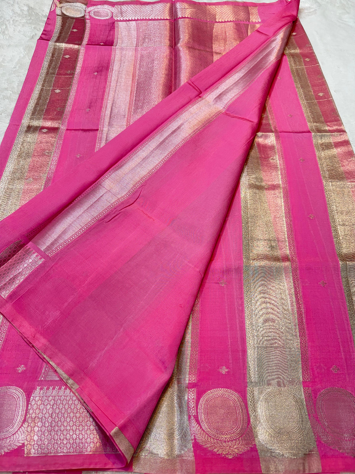 Pink Raw Mango Premium Banarasi Saree