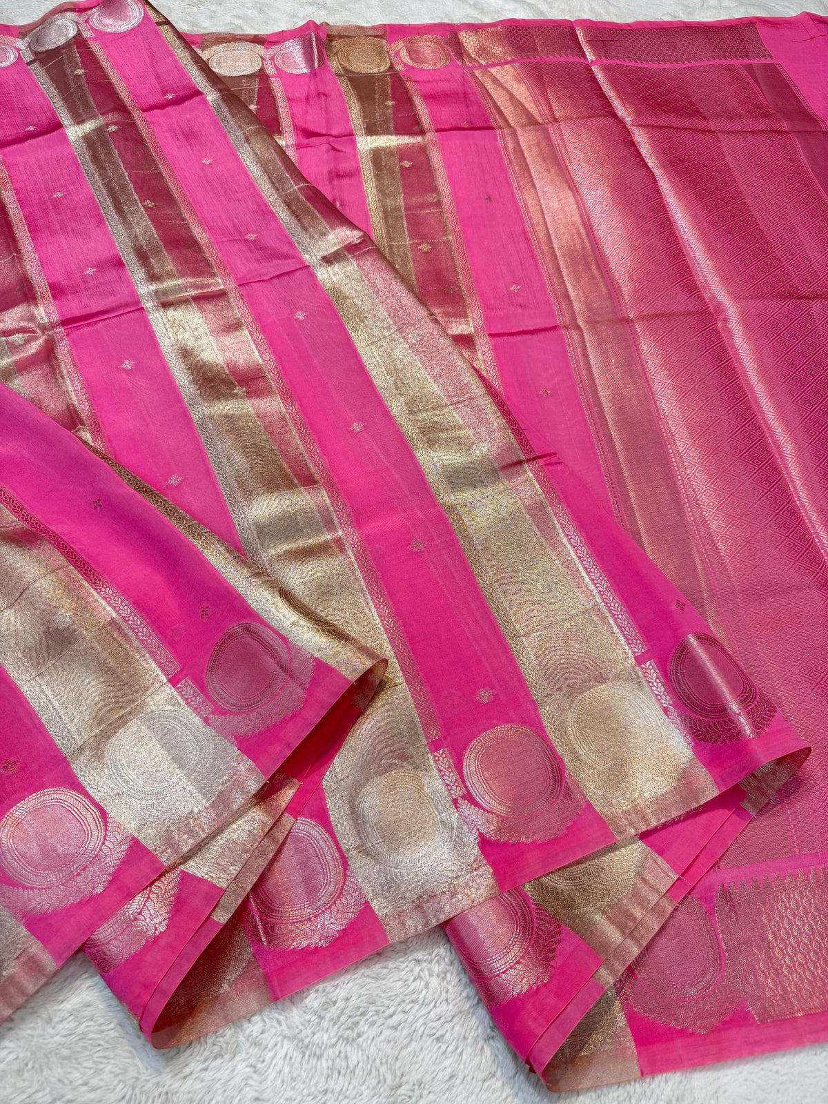Pink Raw Mango Premium Banarasi Saree