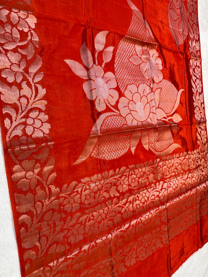 Orange Raw Mango Premium Banarasi Saree