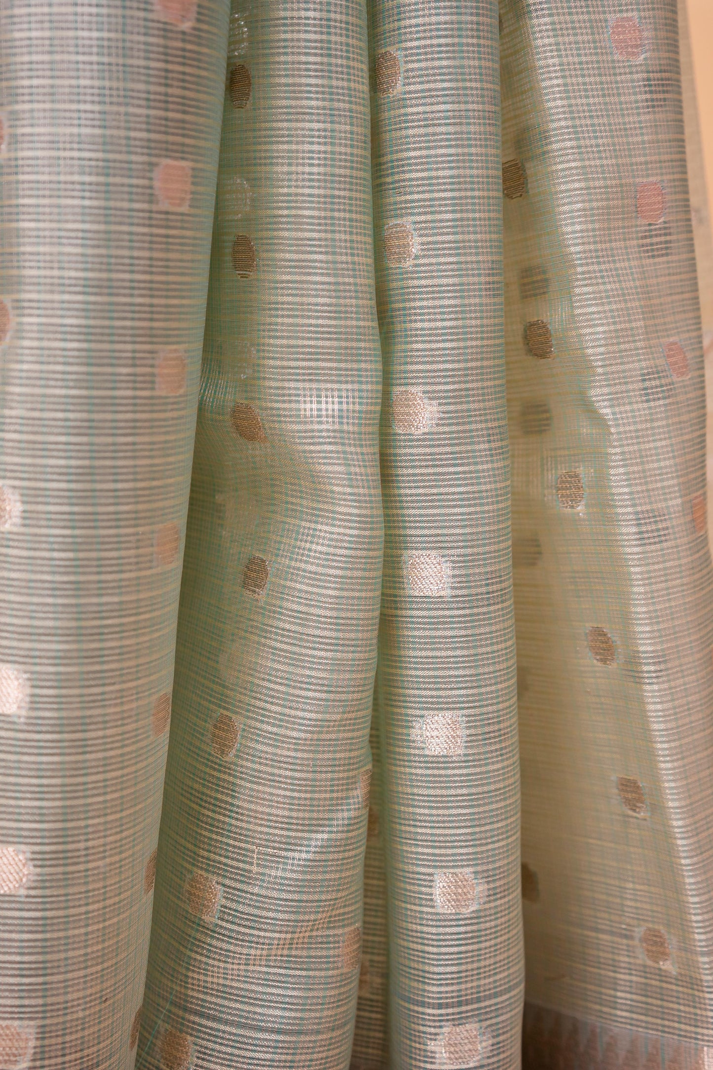 Pista Green Tissue Kota Designer Paithni Border Premium Banarasi Saree