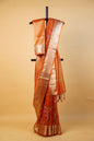 Mustard Tissue Designer Embroidery Premium Banarasi Saree