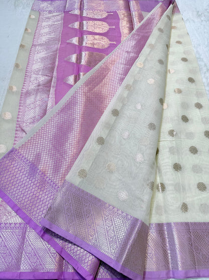Lovender Cotton Silk Premium Banarasi Saree