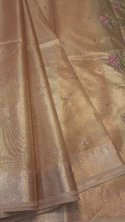 Banaras tissue kota fancy work saree