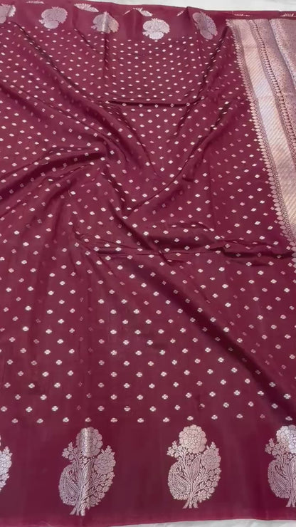Semi Raw mango banarasi saree