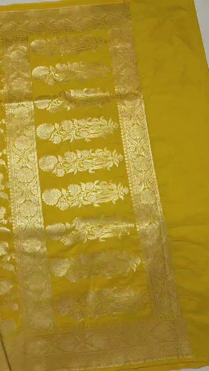 Banarasi semi khaddi georgette saree