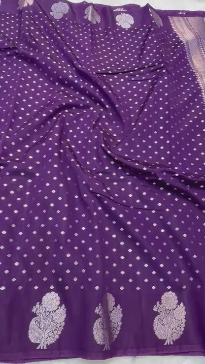 Semi Raw mango banarasi saree