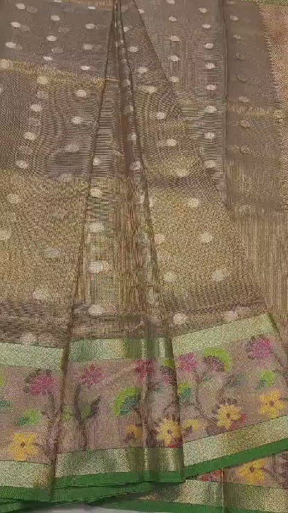 tissue kota paithani border banarasi saree