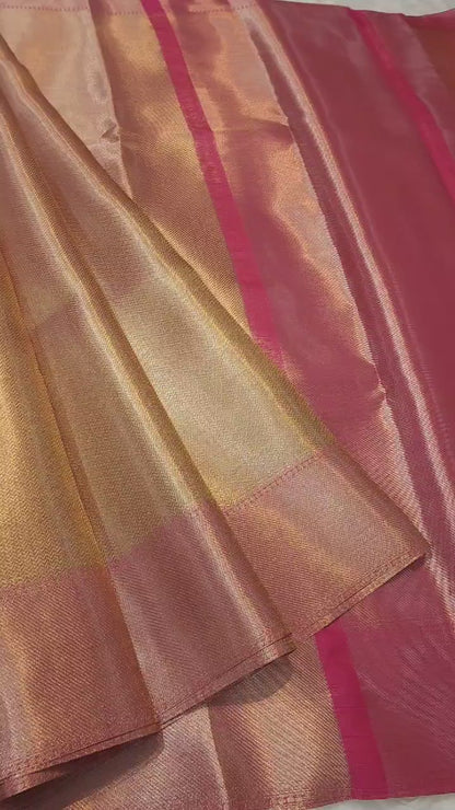 Jyothika Ma'am inspired kanjeevaram tissue silk brocade weave saree