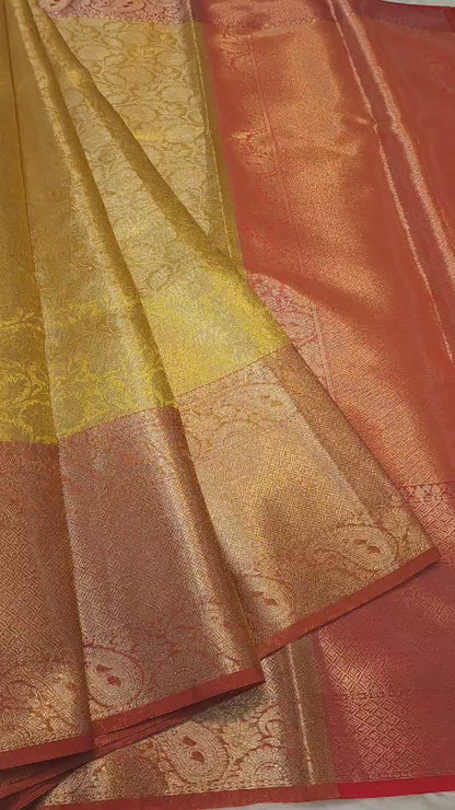 Tissue brocade Banaras silk saree