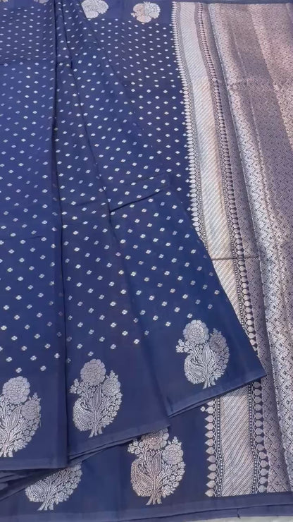 Semi Raw mango banarasi saree