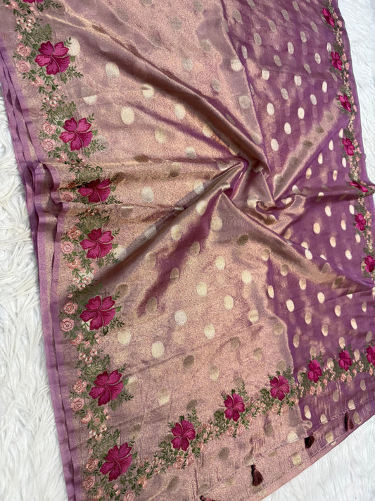 Banarasi Tissue embroidery saree