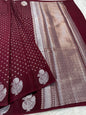 Semi Raw mango banarasi saree