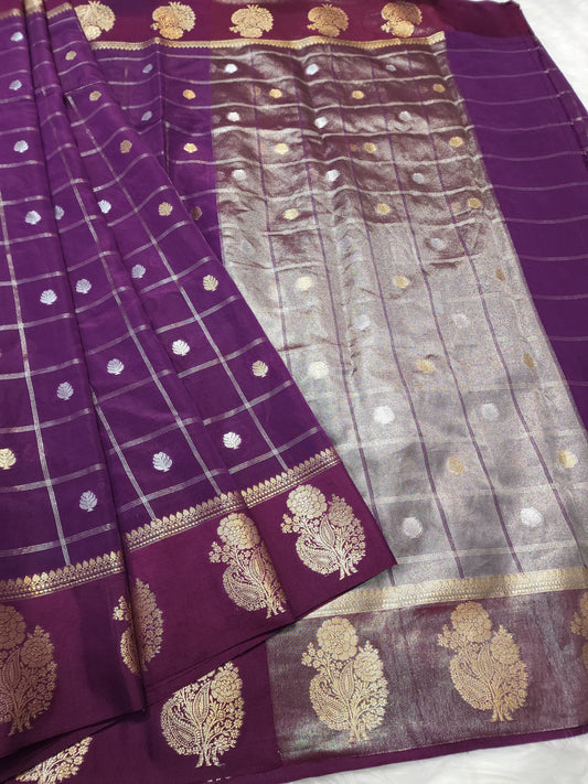 Semi Raw mango banarasi saree