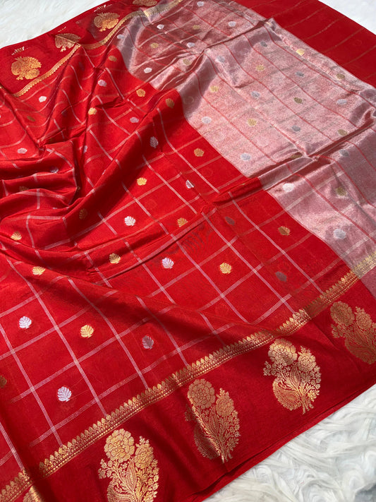 Semi Raw mango banarasi saree