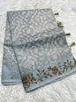 Pista green shade tissue kota zardosi work Banarasi saree