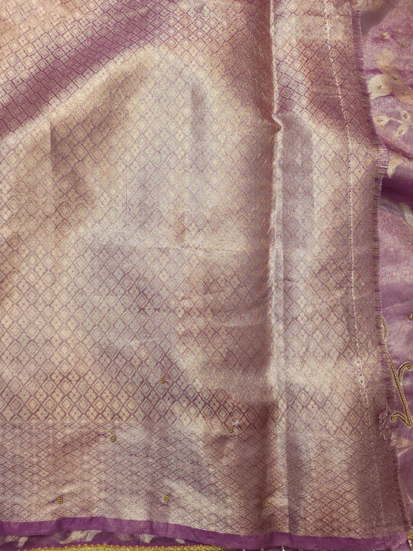 Tissue handwork Banarasi silk saree