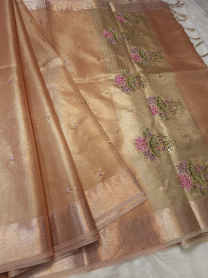 Banaras tissue kota fancy work saree