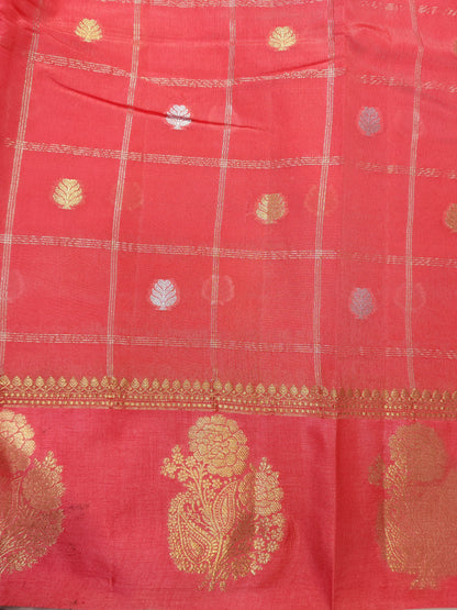 Semi Raw mango banarasi saree