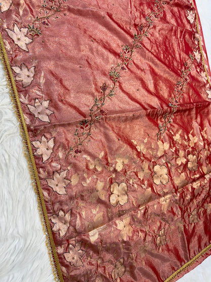 Tissue Aari Work Banarasi silk saree