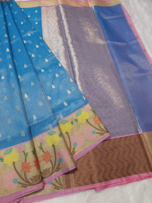 tissue kota paithani border banarasi saree