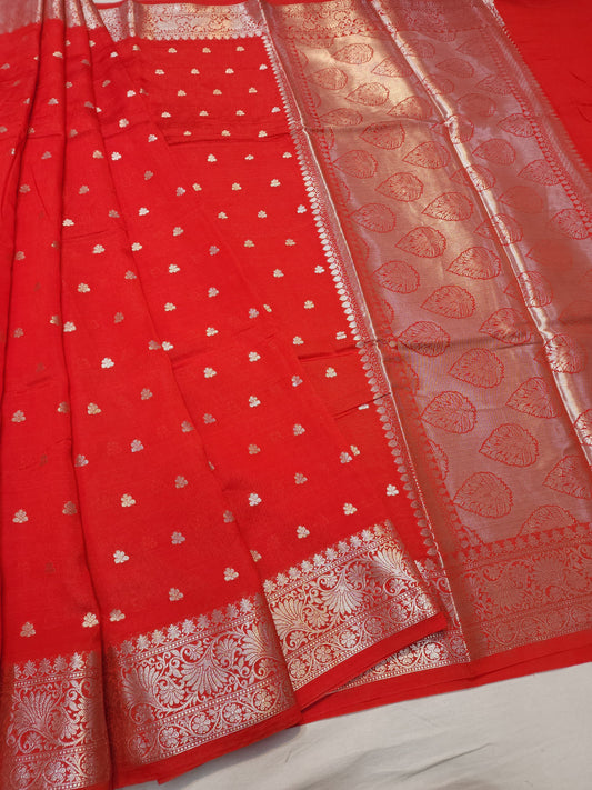 Raw mango banarasi saree