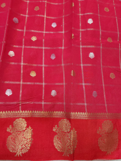 Semi Raw mango banarasi saree