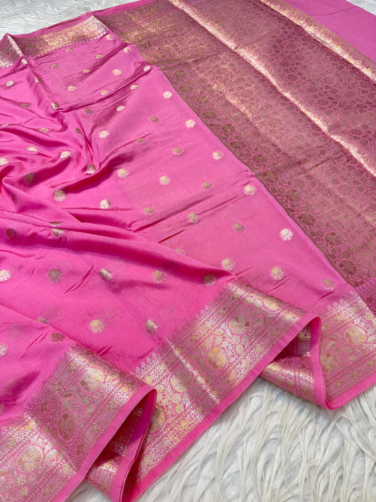Raw mango Mina  banarasi saree