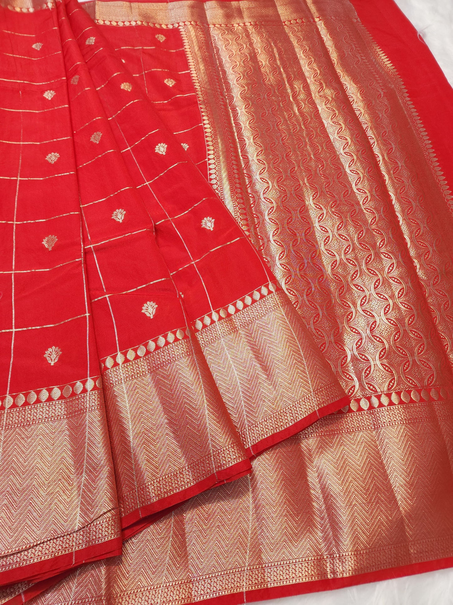 Semi Raw mango banarasi saree