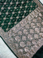 Bridal  Mashru ari & stone Silk Banarasi Saree